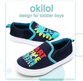 img 3 attached to Dinosaur Boys' Sneakers - Okilol Toddler Walking Shoes in Sneakers