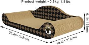 img 3 attached to 🐱 Purrfect World Cat Scratcher - Ultimate Cat Lounge with Checker Board Design!