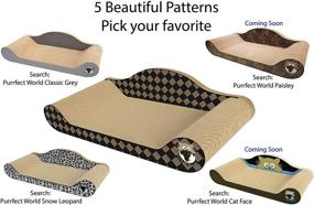 img 4 attached to 🐱 Purrfect World Cat Scratcher - Ultimate Cat Lounge with Checker Board Design!