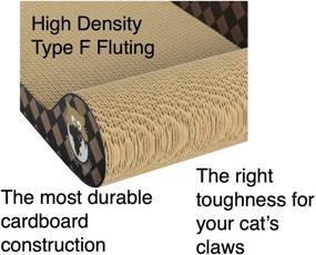 img 1 attached to 🐱 Purrfect World Cat Scratcher - Ultimate Cat Lounge with Checker Board Design!