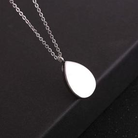 img 1 attached to Preserve Your Loved One's Memory with Teardrop Cremation Jewelry - Ashes Keepsake Necklace, Memorial Urn Pendant, Jewellery