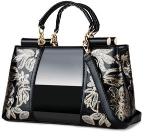 img 4 attached to 👜 Nevenka Patent Leather Fashion Handbags: Exquisite Women's Handbags & Wallets