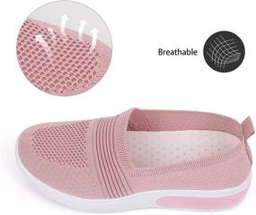 img 2 attached to Samilor Breathable Loafers Platform Sneakers Women's Shoes and Athletic