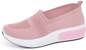 img 4 attached to Samilor Breathable Loafers Platform Sneakers Women's Shoes and Athletic