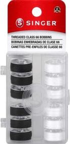 img 4 attached to 🧵 High-quality SINGER 30027 Class 66 Threaded Bobbins - Transparent, Black & White - 12-Count: An In-Depth Review