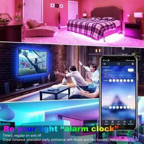 img 1 attached to 🎉 Tfzba 50ft LED Strip Lights for Bedroom - App & Remote Controlled Smart Flexible Lights with Music Sync, Color Changing for Home Living Kitchen Room and Christmas Party Decoration