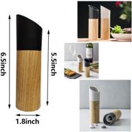 🌿 premium wood salt and pepper mill set - adjustable ceramic rotor, pack of 2, 6.5 inch grinders logo