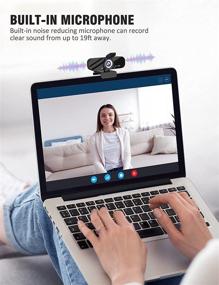 img 1 attached to 📷 1080P Full HD Webcam with Rotatable Tripod, Built-in Microphone and Wide Angle Camera, Privacy Cover, for Desktop PC or Laptop Computers, Ideal for Calls, Video Conferencing, Live Streaming