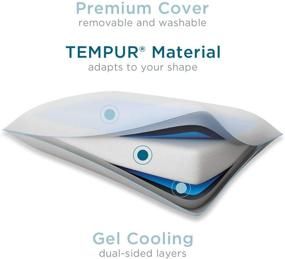 img 2 attached to 💤 Sleep Cool with the Tempur-Pedic TEMPUR-Cloud Breeze Dual Cooling Pillow - Queen Size, White