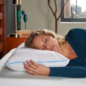 img 1 attached to 💤 Sleep Cool with the Tempur-Pedic TEMPUR-Cloud Breeze Dual Cooling Pillow - Queen Size, White