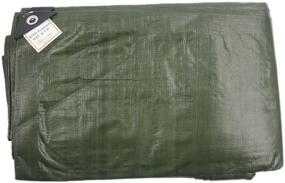 img 1 attached to Hanjet 12x16 ft Waterproof Camping Tent Tarp - Multi-Purpose 9-mil Thick Poly Tarpaulin in Green