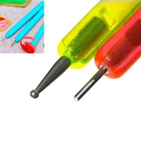 img 2 attached to Pack of 3pcs Double Head Handmade Craft DIY Quilling Tools - Souarts Mixed Random ABS