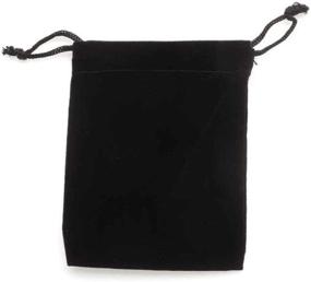 img 1 attached to 🎁 12-Piece Drawstring Gift Bags, 3 by 4-Inch, Black Velvet - Beadaholique