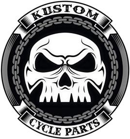 img 1 attached to USA Designed Kustom Cycle Parts Rose Motorcycle 'Evil Spirits' Biker Guard Bell in Gloss Black - Universal Fit for All Motorcycles
