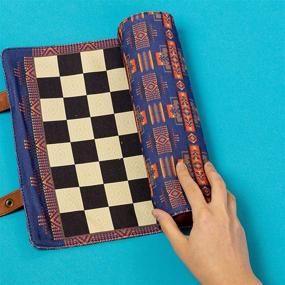 img 2 attached to 🌍 Ultimate Travel Companion: Pendleton Chess Checkers Set - Portable and Ready for Adventure!