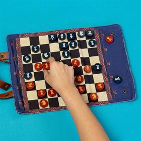 img 1 attached to 🌍 Ultimate Travel Companion: Pendleton Chess Checkers Set - Portable and Ready for Adventure!
