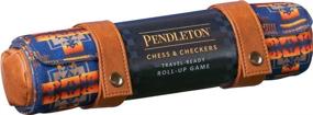 img 4 attached to 🌍 Ultimate Travel Companion: Pendleton Chess Checkers Set - Portable and Ready for Adventure!