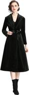 womens casual notched velvet maxi length logo