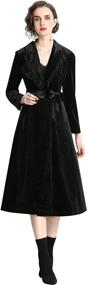 img 4 attached to Womens Casual Notched Velvet Maxi Length