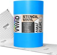 low-tack blue vinyl stencil masking film roll - vvivid 72in x 12in logo