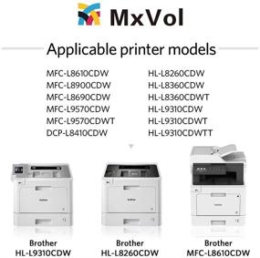 img 2 attached to 🖨️ Набор высококачественных картриджей MxVol для принтера Brother TN-433 TN-431 TN433, совместим с принтерами Brother MFC-L8900CDW HL-L8360CDW MFC-L8610CDW HL-L8260CDW (TN433BK TN433C TN433M TN433Y, 4 штуки)