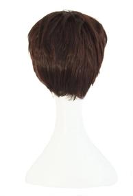 img 1 attached to 💁 Парик MapofBeauty Fashion Women Natural Short Curly Wig (Темно-коричневый) - Стильное и модное парикмахерское изделие для шикарного внешнего вида.