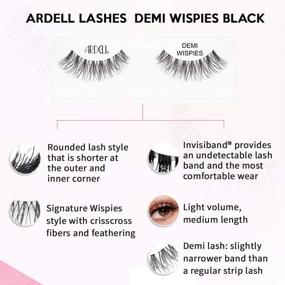 img 1 attached to 👀 Ardell Demi Wispies Black False Eyelashes - Pack of 4 Pairs