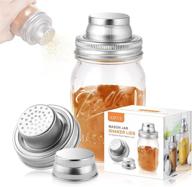 🌶️ aieve mason jar shaker lids: spice up your mason jars with 2 pack shaker tops & silicone seals - ideal for cinnamon sugar and more! logo