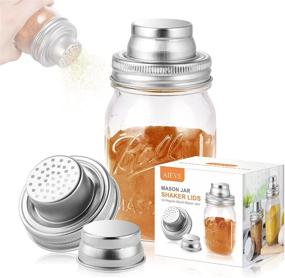 img 4 attached to 🌶️ AIEVE Mason Jar Shaker Lids: Spice up Your Mason Jars with 2 Pack Shaker Tops & Silicone Seals - Ideal for Cinnamon Sugar and More!