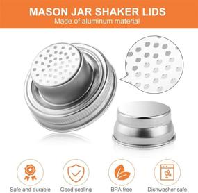 img 1 attached to 🌶️ AIEVE Mason Jar Shaker Lids: Spice up Your Mason Jars with 2 Pack Shaker Tops & Silicone Seals - Ideal for Cinnamon Sugar and More!