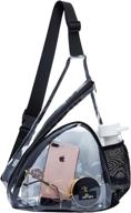 🎒 translucent shoulder crossbody backpack with official approval logo