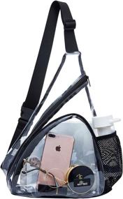 img 4 attached to 🎒 Translucent Shoulder Crossbody Backpack with Official Approval