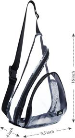 img 1 attached to 🎒 Translucent Shoulder Crossbody Backpack with Official Approval