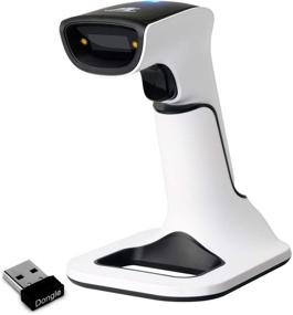 img 4 attached to 🔍 ScanAvenger Wireless 1D&amp;2D Bluetooth Barcode Scanner: 3-in-1 with Stand for Inventory Management - Cordless, Rechargeable Handheld Scan Gun, USB Bar Code/QR Reader