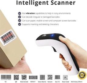 img 1 attached to 🔍 ScanAvenger Wireless 1D&amp;2D Bluetooth Barcode Scanner: 3-in-1 with Stand for Inventory Management - Cordless, Rechargeable Handheld Scan Gun, USB Bar Code/QR Reader