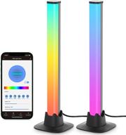 🌈 lewinner smart rgb light bars: enhance gaming, movies, & room ambiance with 15 scene modes & 4 music modes. bluetooth app control & vibrant rgb colors for tv, pc! логотип