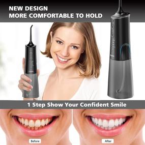 img 3 attached to ✨ Cordless Water Dental Flosser for Teeth - KUSKER Portable Oral Irrigator: 5 Modes, 4 Jet Tips - Rechargeable & Waterproof