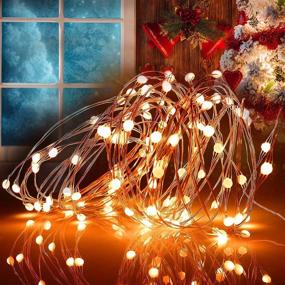 img 3 attached to 🎃 Homemory 4 Pack 20 Feet 60 LED Halloween Fairy Lights, Battery Powered Christmas Lights with Remote Control, Water-resistant 8 Modes Firefly Twinkle String Lights for Party Halloween Decor, Orange