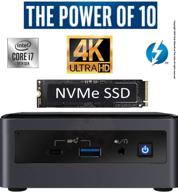 💻 intel nuc nuc10i7fnh1 mini pc/htpc: six-core i7, max 4.7ghz, 32gb ram + 1tb nvme m.2 ssd, triple monitor support, wifi, thunderbolt 3, 4k capable logo
