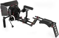 🎥 filmcity shoulder rig kit for cinema camera / production camera 4k (fc-05) with bmcc cage rig, matte box, and follow focus accessories logo