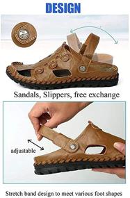 img 3 attached to Asifn Outdoor Sandals Fisherman Breathable Men's Shoes