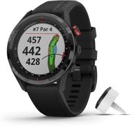 🌍 garmin approach s62 bundle: premium golf gps watch, 3 ct10 club tracking sensors, virtual caddie, mapping, full color screen - black логотип