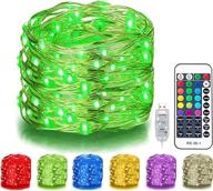 🎃 33ft 100led waterproof usb fairy string lights with remote for halloween and christmas decoration - hahome color changing twinkle lights логотип