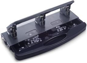 img 1 attached to Silver and Navy Officemate Deluxe 3-Hole Punch with Chip Drawer - Medium Duty, 20-Sheet Capacity (90102)