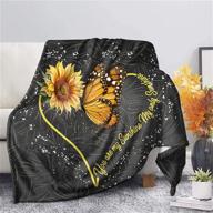 coeqine sunflower butterfly lightweight blankets logo