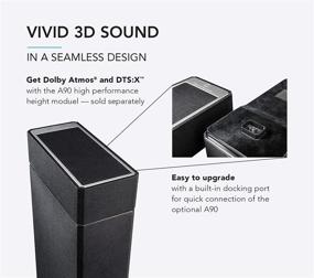 img 1 attached to 🎶 Definitive Technology BP-9040 Tower Speaker with Built-in 8” Powered Subwoofer for Home Theater Systems - High-Performance Front and Rear Arrays, Optional Dolby Surround Sound Height Elevation - Black