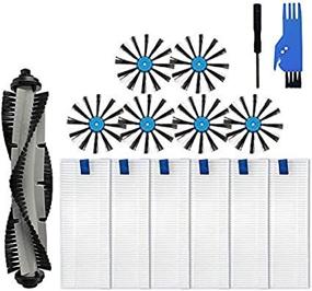 img 4 attached to 🔧 LesinaVac Replacement Parts Kit for Bissell SpinWave Hard Floor Expert Wet and Dry Robot Vacuum(Model:3115), compatible with Bissell EV675 Robot Vacuum - Includes 1 Main Brush, 6 Side Brush, and 6 Hepa Filters