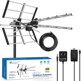 img 4 attached to 📺 Enhanced 2021 Outdoor TV Antenna: Expanded 150 Mile Range, Improved V/UHF-128F Reception, 15dBi Amplifier Gain, Multi-Directional Design, 32.8ft Thicker Coax Cable