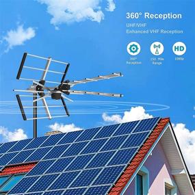 img 1 attached to 📺 Enhanced 2021 Outdoor TV Antenna: Expanded 150 Mile Range, Improved V/UHF-128F Reception, 15dBi Amplifier Gain, Multi-Directional Design, 32.8ft Thicker Coax Cable