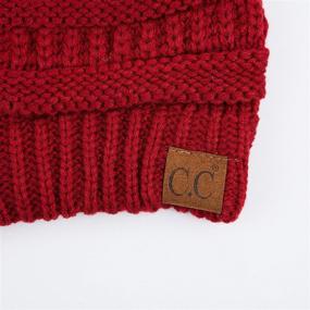 img 1 attached to 🧢 Cozy and Stylish C.C Hatsandscarf Unisex Fuzzy Sherpa Lined Beanie Hat (HAT-25)